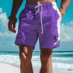 Clearance OUKU Surf Men's Resort 3D Printed Board Shorts Swim Trunks Elastic Waist Drawstring with Mesh Lining Aloha Hawaiian Style Holiday Beach S TO 3XL