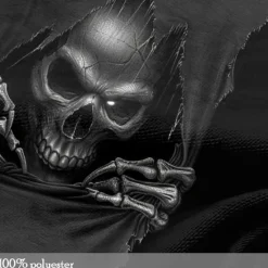 OUKU Text Reaper Designer Retro Vintage Men's 3D Print T shirt Tee Henley Shirt Street Casual Daily T shirt Black Gray Short Sleeve Henley Shirt Summer Spring Clothing Apparel S M L XL XXL 3XL