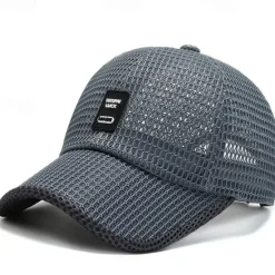 OUKU Unisex Baseball Cap Adjustable Sun Hat Black Blue Hollow Out Polyester Travel Beach Outdoor Vacation Plain Sunscreen Breathable Fashion