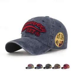 Best OUKU Unisex Baseball Cap Sun Hat Black Red Polyester Washed Casual Minimalism Outdoor Vacation Graphic Letter Adjustable Sunscreen Fashion