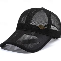 Clearance OUKU Unisex Baseball Cap Sun Hat Black White Mesh Travel Beach Outdoor Vacation Plain Adjustable Sunscreen Fashion
