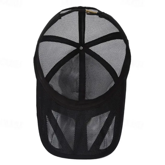 Clearance OUKU Unisex Baseball Cap Sun Hat Black White Mesh Travel Beach Outdoor Vacation Plain Adjustable Sunscreen Fashion