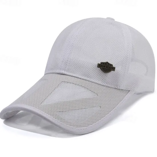 Clearance OUKU Unisex Baseball Cap Sun Hat Black White Mesh Travel Beach Outdoor Vacation Plain Adjustable Sunscreen Fashion