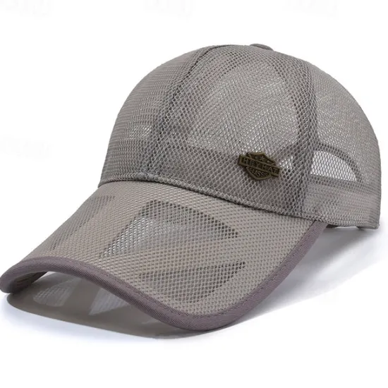 Clearance OUKU Unisex Baseball Cap Sun Hat Black White Mesh Travel Beach Outdoor Vacation Plain Adjustable Sunscreen Fashion