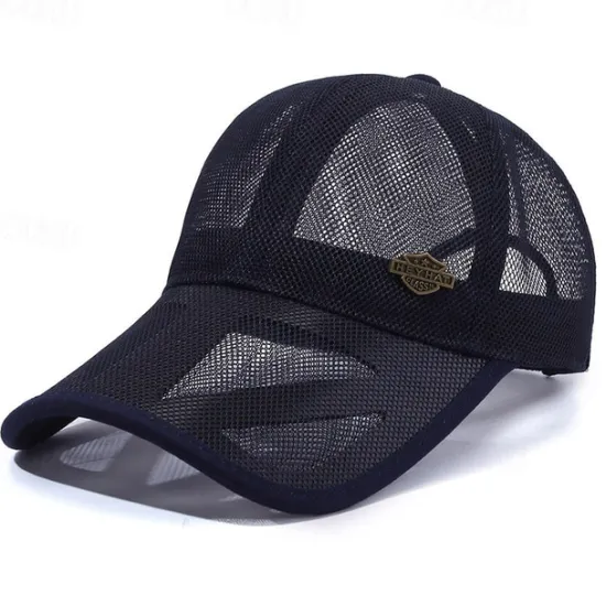 Clearance OUKU Unisex Baseball Cap Sun Hat Black White Mesh Travel Beach Outdoor Vacation Plain Adjustable Sunscreen Fashion