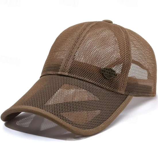 Clearance OUKU Unisex Baseball Cap Sun Hat Black White Mesh Travel Beach Outdoor Vacation Plain Adjustable Sunscreen Fashion