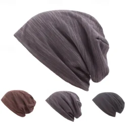 Sale OUKU Unisex Beanie Hat Black Coffee Cotton Travel Beach Outdoor Vacation Plain