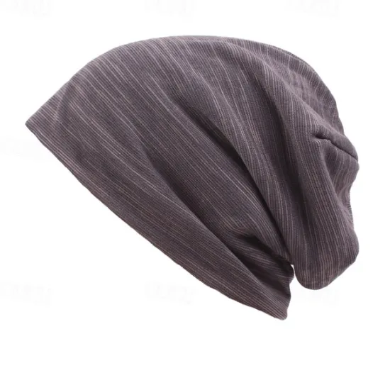 Sale OUKU Unisex Beanie Hat Black Coffee Cotton Travel Beach Outdoor Vacation Plain