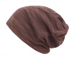 Sale OUKU Unisex Beanie Hat Black Coffee Cotton Travel Beach Outdoor Vacation Plain