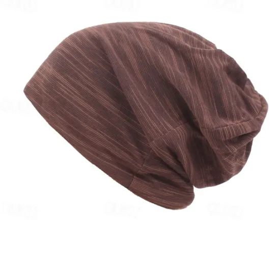 Sale OUKU Unisex Beanie Hat Black Coffee Cotton Travel Beach Outdoor Vacation Plain