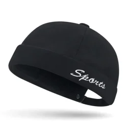 Outlet OUKU Unisex Beanie Hat Docker Cap Brimless Hats Black Red Polyester Fashion Casual Minimalism Outdoor Vacation Plain Adjustable Fashion