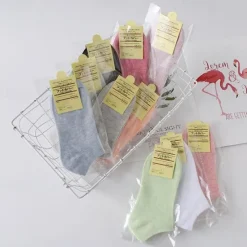 Outlet OUKU Unisex Colored Cotton Boat Socks Solid Color Short Socks Fruit Green