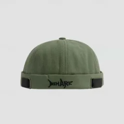 New OUKU Unisex Docker Cap Brimless Hats Black Green Cotton Travel Beach Outdoor Vacation Plain Adjustable