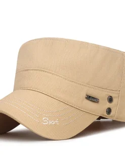 Outlet OUKU Unisex Flat Cap Baseball Cap Military Cap Cadet Hat Black Dark Navy Polyester Warm Vintage Casual Minimalism Outdoor Vacation Plain Adjustable Sunscreen Fashion