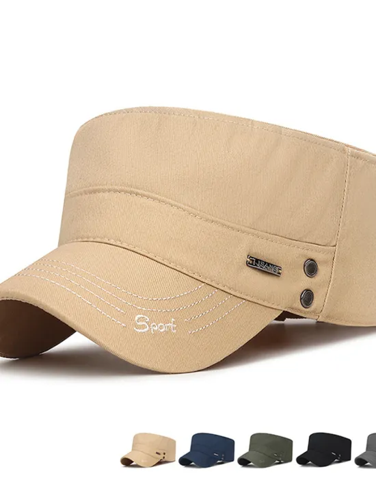 Outlet OUKU Unisex Flat Cap Baseball Cap Military Cap Cadet Hat Black Dark Navy Polyester Warm Vintage Casual Minimalism Outdoor Vacation Plain Adjustable Sunscreen Fashion