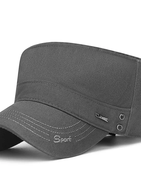 Outlet OUKU Unisex Flat Cap Baseball Cap Military Cap Cadet Hat Black Dark Navy Polyester Warm Vintage Casual Minimalism Outdoor Vacation Plain Adjustable Sunscreen Fashion