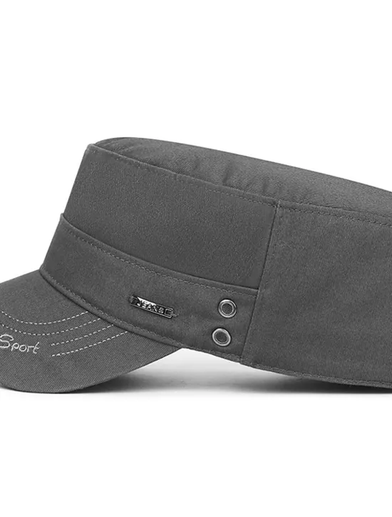 Outlet OUKU Unisex Flat Cap Baseball Cap Military Cap Cadet Hat Black Dark Navy Polyester Warm Vintage Casual Minimalism Outdoor Vacation Plain Adjustable Sunscreen Fashion