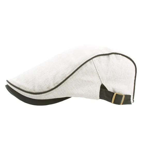Sale OUKU Unisex Flat Cap Newsboy Cap Black Blue Polyester Retro Travel Beach Outdoor Vacation Plain Adjustable