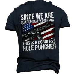 Online OUKU Veterans Day Men's Patriot Patriotic Veteran Graphic Flag Letter T shirt Slogan T Shirts Short Sleeve T shirt 3D Print Crew Neck Shirt Vintage Fashion Designer Outdoor Casual Daily Black Army Green