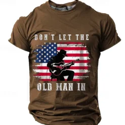 Best OUKU Veterans Day Men's Patriot Patriotic Veteran Graphic American Flag T shirt Short Sleeve T shirt 3D Print Crew Neck Shirt Daily Designer Retro Vintage Sports Outdoor Holiday Going out Black Navy Blue