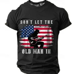 Best OUKU Veterans Day Men's Patriot Patriotic Veteran Graphic American Flag T shirt Short Sleeve T shirt 3D Print Crew Neck Shirt Daily Designer Retro Vintage Sports Outdoor Holiday Going out Black Navy Blue