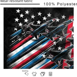 Best OUKU Veterans Day Men's Patriot Patriotic Veteran American US Flag Airplane Patriotic T shirt Short Sleeve T shirt 3D Print Shirt Casual Daily Spring & Summer Clothing Apparel S M L XL XXL Black