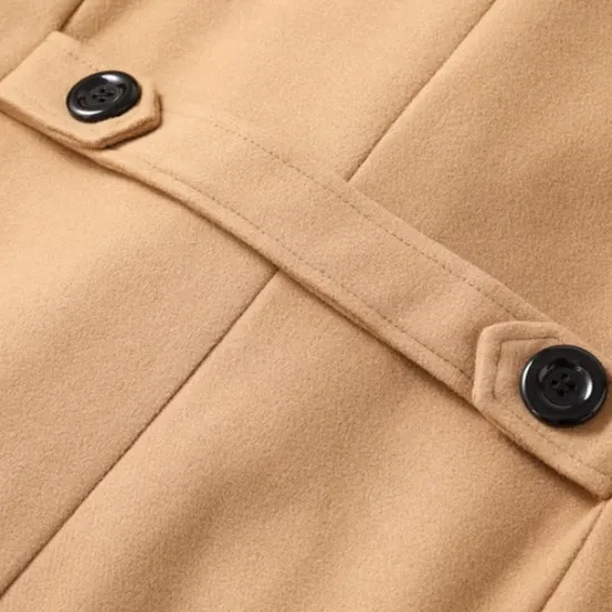 New OUKU Winter Coat Overcoat Peacoat Trench Coat Business Casual Fall Winter 95% polyester 5% cotton Outerwear Clothing Apparel Notch lapel collar