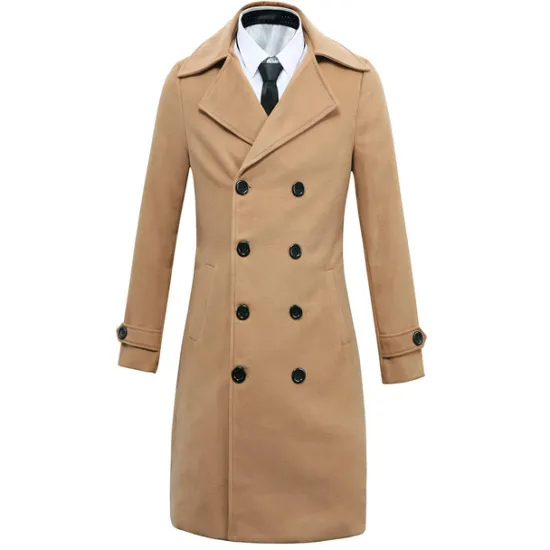 New OUKU Winter Coat Overcoat Peacoat Trench Coat Business Casual Fall Winter 95% polyester 5% cotton Outerwear Clothing Apparel Notch lapel collar