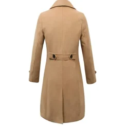 New OUKU Winter Coat Overcoat Peacoat Trench Coat Business Casual Fall Winter 95% polyester 5% cotton Outerwear Clothing Apparel Notch lapel collar