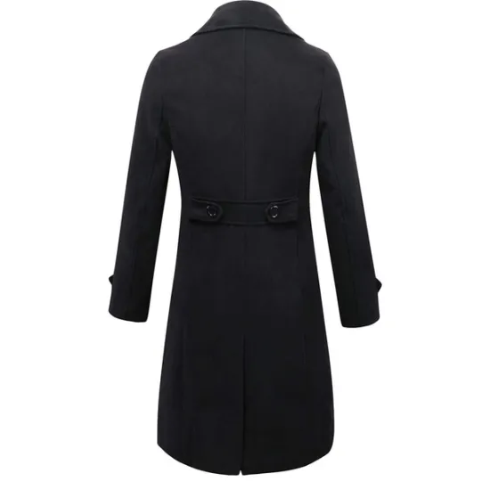 New OUKU Winter Coat Overcoat Peacoat Trench Coat Business Casual Fall Winter 95% polyester 5% cotton Outerwear Clothing Apparel Notch lapel collar